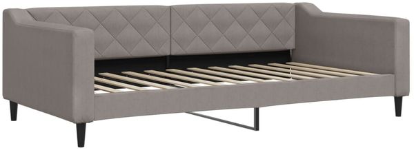 vidaXL Tagesbett Ausziehbar mit Schubladen Taupe 100x200 cm Stoff 3197470 Bild 4