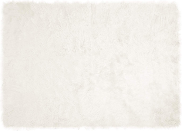 vidaXL Kunstschaffell Teppich Tafalla Weiß 120 x 170 cm Polyester 42021460