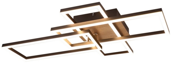 ZMH LED Deckenleuchte Wohnzimmer 3000K Schwarz Rechteckig Retro Deckenlampe Schlafzimmer, Einfache Installation, ohne Leuchtmittel, Warmweiß, 3 Flammig Augenschutz Flurlampe für Küche Esszimmer