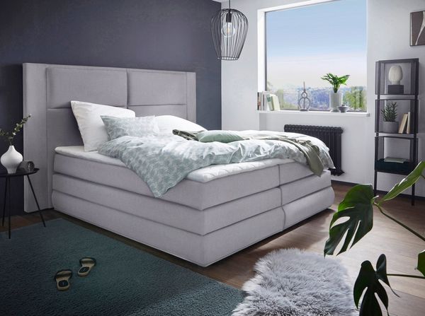 COLLECTION AB Boxspringbett Copenhagen, inklusive Bettkasten, Topper, wahlweise mit LED-Beleuchtung