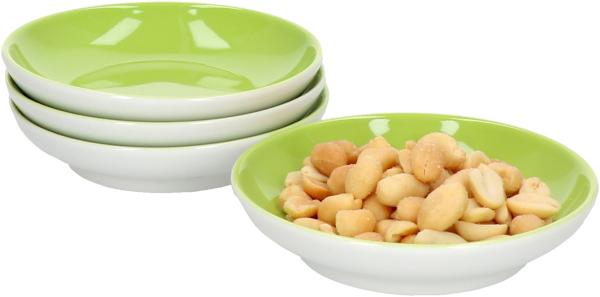 4er Set Doppio Schalen flach Ø 10cm Grün Snack-Schüssel Dessert-Bowl Ritzenhoff