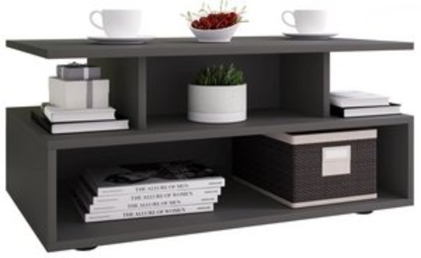 VCM Beistelltisch & Couchtisch Esila 919397 Anthrazit H. 40 x B. 80 x T. 50 cm Bild 6