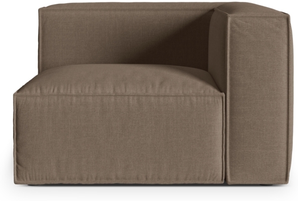 Micadoni Eckmodul Nuria 1-Sitzer Strukturierter Stoff Cappuccino Bild 1