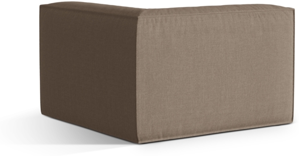 Micadoni Eckmodul Nuria 1-Sitzer Strukturierter Stoff Cappuccino Bild 3