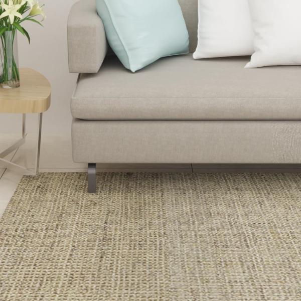 vidaXL Teppich Natur Sisal 80x250 cm Grün 136379