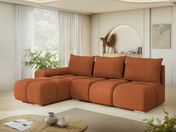 Ecksofa Bukirt (Farbe: Velo 627, Seite: Links)