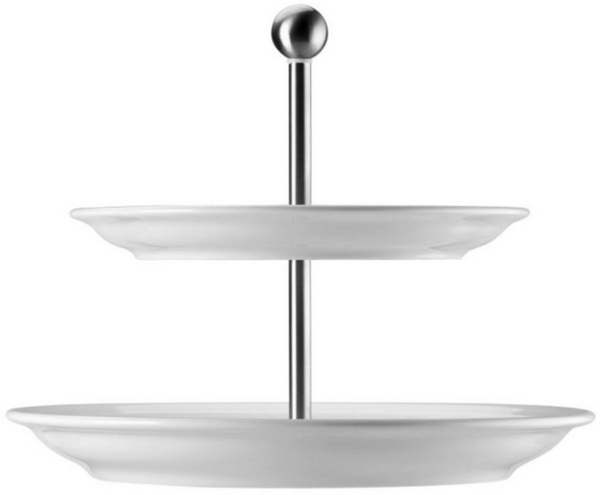 Thomas Trend Etagere, Flache Teller, Porzellan, Weiß, Ø 20 / 26 cm, 2-Stufig, 25317
