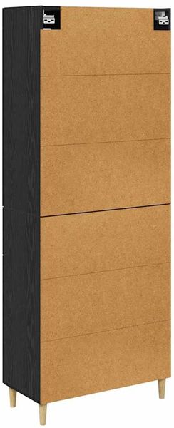 vidaXL Highboard Schwarz Eichen-Optik 69,5 x 34 x 180 cm Holzwerkstoff 3416117 Bild 10