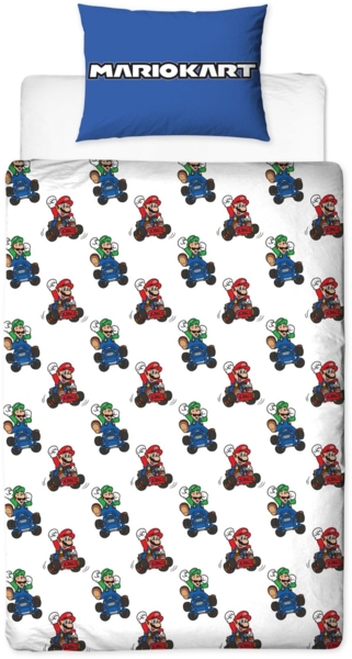 Super Mario Bettwäsche Set aus Microfaser für Kinder – 140x200 cm Bettbezug & 70x70 cm Kissenbezug Bild 2