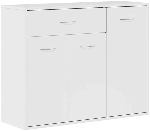 Sideboard, Kommode Hochglanz-Weiß 88x30x70 cm Holzwerkstoff j1841p