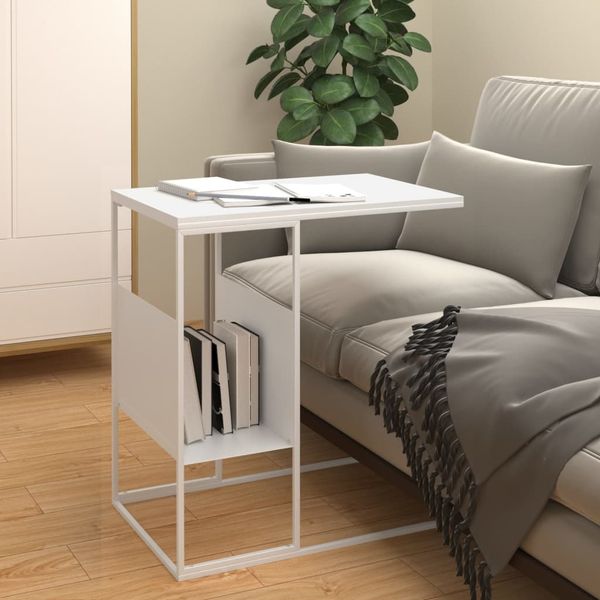 vidaXL Beistelltisch Weiß 55x36x59,5 cm Holzwerkstoff 343107