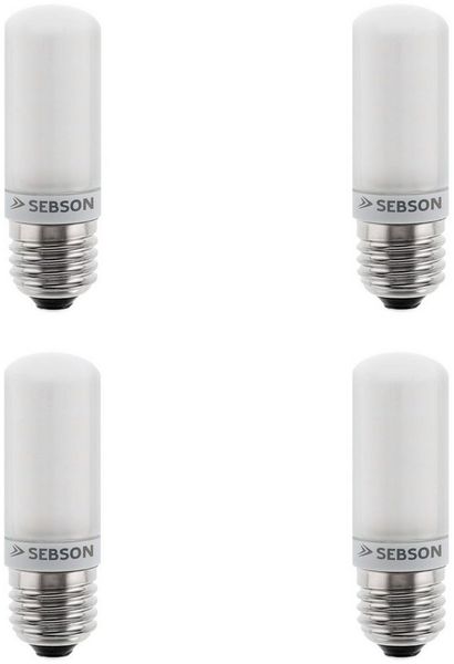 SEBSON LED-Leuchtmittel E27 LED 4W Lampe 4x - 400lm vgl. 40W Glühlampe warmweiß 3000K 280°, E27, 4 St, Warmweiß, LED Leuchtmittel, 15.000h Lebensdauer, sofort startklar, ø30x88mm