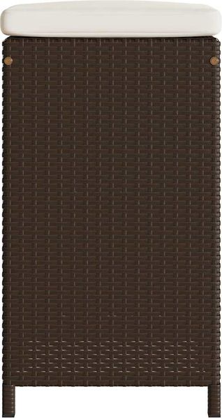 vidaXL Garten-Barhocker mit Kissen 4 Stk. Braun Poly Rattan 368688 Bild 5
