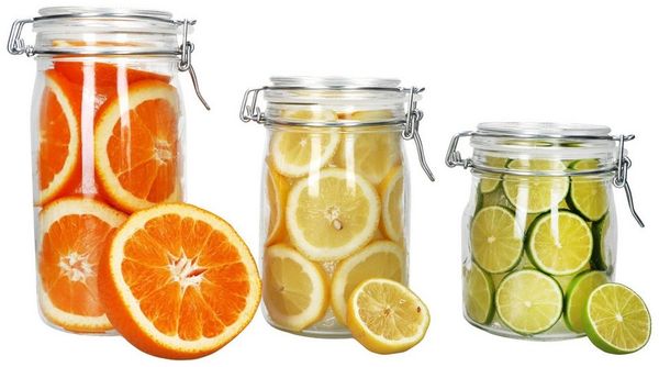 MamboCat Vorratsglas 3tlg Set NORMA Vorratsglas 0,75L 1L 1,5L luftdicht Einmachgläser, Glas
