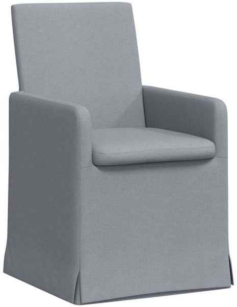 vidaXL Esszimmerstühle 2 pcs Hellgrau 57 x 67 x 95 cm Stoff 42017903