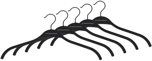 Spinder Rosa Holz-Kleiderbügel, Minimalistisch & Rutschfest, 5er-Set