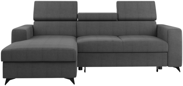 Ecksofa Kiarge Premium Cord (Farbe: Poso 22, Seite: Links LC+2R)