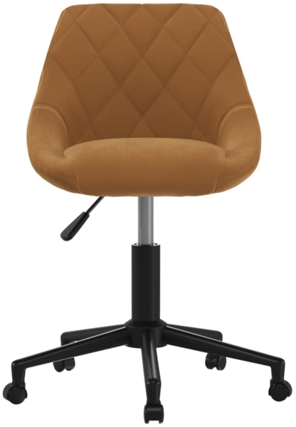 vidaXL Esszimmerstuhl Drehbar Braun Samt, Drehbar [3089030] Bild 2