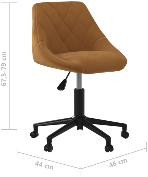 vidaXL Esszimmerstuhl Drehbar Braun Samt, Drehbar [3089030] Bild 7