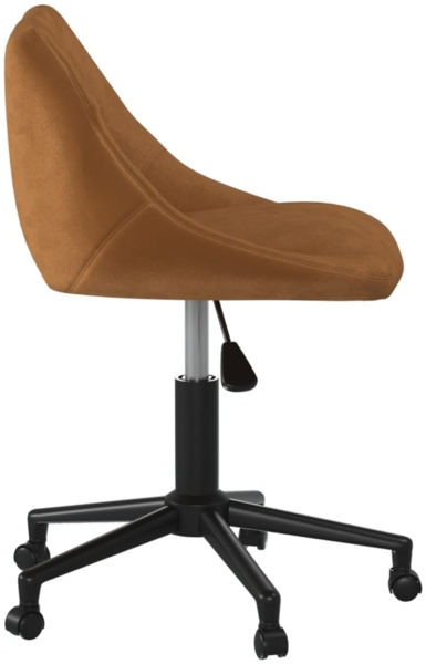 vidaXL Esszimmerstuhl Drehbar Braun Samt, Drehbar [3089030] Bild 3