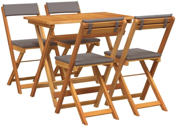 vidaXL Bistrogarnitur 5 pcs Braun Akazie Massivholz 4105505