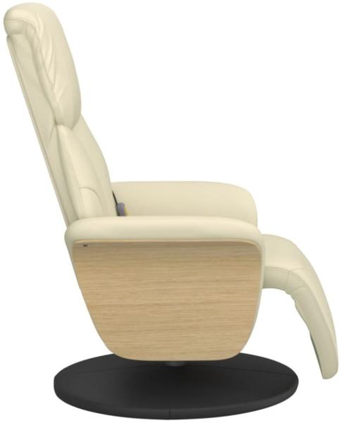 vidaXL Massagesessel mit Fußteil Creme Kunstleder 356633 Bild 4