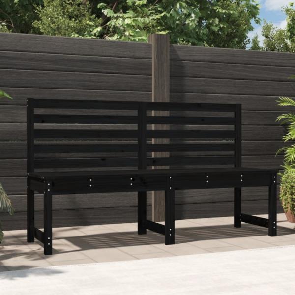 vidaXL Gartenbank Schwarz 157,5 cm Massivholz Kiefer 824043