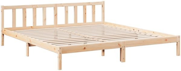vidaXL Massivholzbett Extra Lang ohne Matratze 200x210 cm Kiefernholz 852440 Bild 3