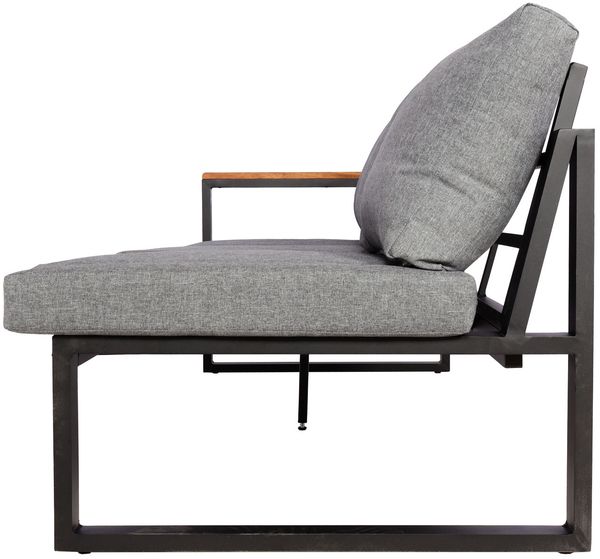 Garten-Garnitur HWC-L26, Gartenlounge Lounge-Set Sitzgruppe Sofa, Aluminium Akazie Holz MVG-zertifiziert ~ dunkelgrau Bild 8
