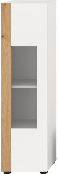 INOSIGN Vitrine Svala, Höhe 112 cm, Holzdekor, 1 Tür (1-St) 3 Einlegeböden, Vitrinenschrank, Schrank, Wohnschrank
