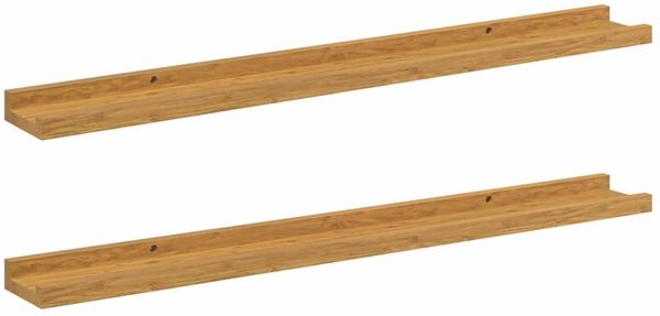 2 Stk. Wandregale, Hängeregale mit Regal Beige 80 x 9 x 3 cm Holzwerkstoff de6174