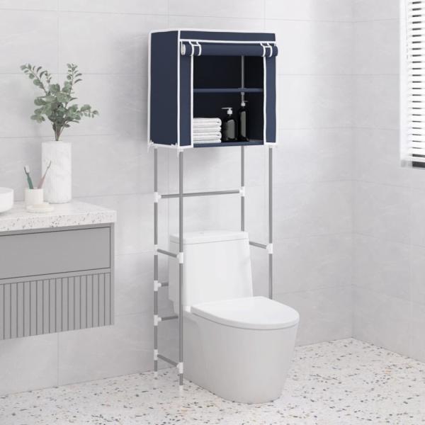 vidaXL Toilettenregal 2 Ablagen Blau 56x30x170 cm Eisen 343144