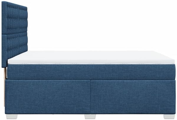 vidaXL Boxspringbett mit Matratze Blau 140x190 cm Stoff 3292803 Bild 11