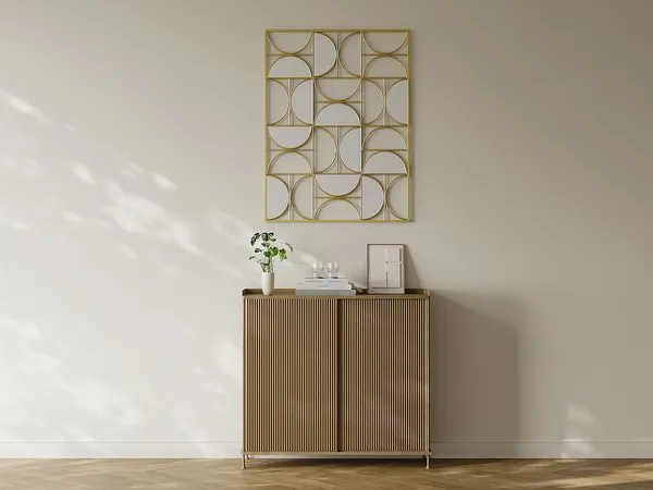 Vente-unique - TAYAN Spiegel Metall Gold - B 1 cm x H 102 cm x L 77 cm