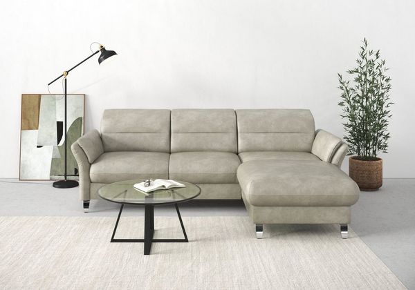 sit&more Ecksofa Grenoble L-Form mit Federkern, wahlweise mit Bettfunktion, Bettkasten, Arm- und Kopfteilverstellung