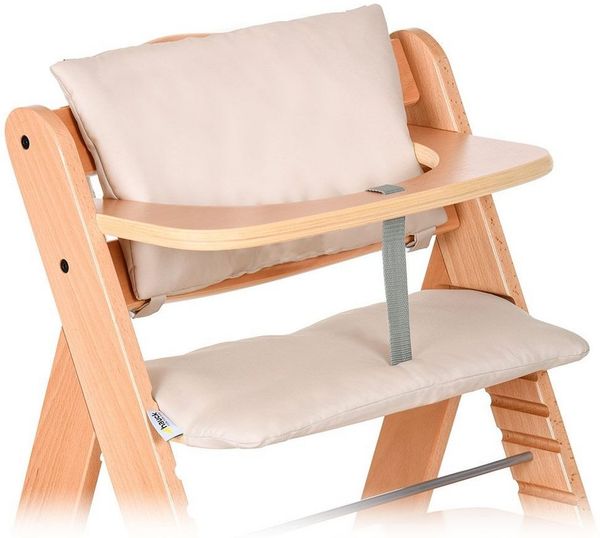 Hauck Hochstuhlauflage Deluxe - Beige, 2 tlg. Sitzkissen für Alpha Hochstuhl Sitzverkleinerer Sitzauflage