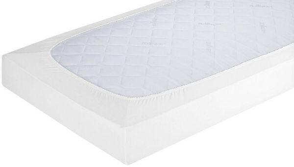 ZOLLNER Spannbettlaken, Double-Jersey, Gummizug: rundum, 100 x 200 cm, 100% Baumwolle, vom Hotelwäschespezialist