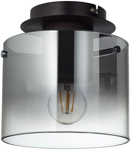 BRILLIANT Lampe Beth Deckenleuchte 20cm Kaffee/rauchglas | 1x A60, E27, 60W, g.f. Normallampen n. ent. | Für LED-Leuchtmittel geeignet | Dimmbar bei Verwendung geeigneter Leuchtmittel