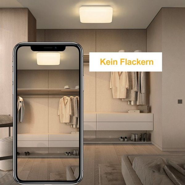 Nettlife Deckenleuchten Sternenhimmel Eckig 15W 21cm Deckenlampe Deckenbeleuchtung, LED fest integriert, Warmweiß, Schlafzimmer Flur Küche Kinderzimmer Büro
