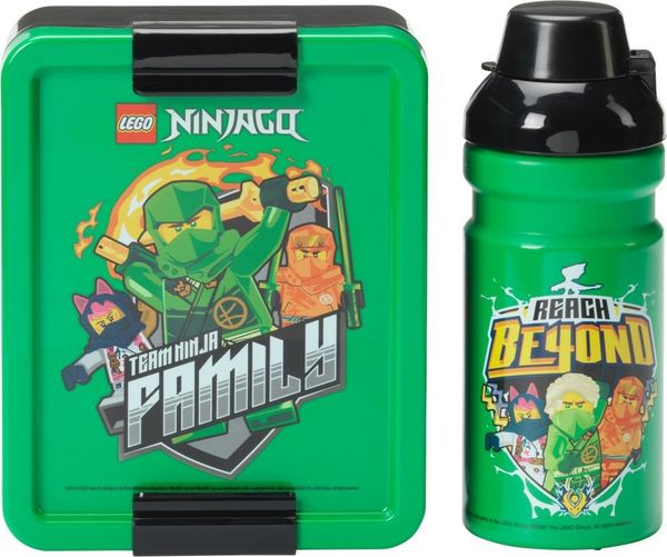Room Copenhagen Spielzeugtruhe Room Copenhagen LEGO Lunch-Box Set Ninjago Green