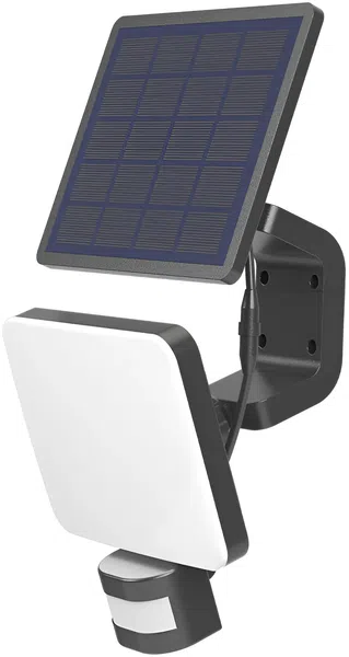 Braytron Solar Wandleuchte 15W Schwarz Sensor IP54 Außenlicht
