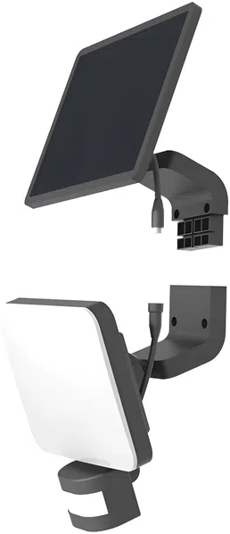 Braytron Solar Wandleuchte 15W Schwarz Sensor IP54 Außenlicht Bild 4
