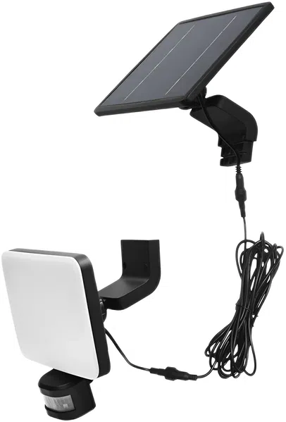 Braytron Solar Wandleuchte 15W Schwarz Sensor IP54 Außenlicht Bild 5
