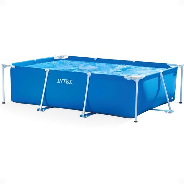 Intex 'Frame Swimming Pool Set Serie Family III', blau, 300 x 200 x 75 cm, rechteckig