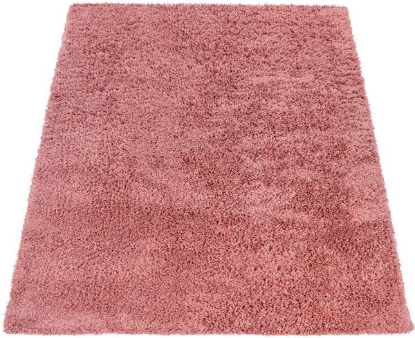 Paco Home Teppich Twister 500, rechteckig, Höhe: 44 mm, Uni Hochflor Shaggy mit hoher Fadendichte