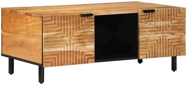 vidaXL Couchtisch Braun 100 x 54 x 40 cm Massivholz Akazie 4017768 Bild 2