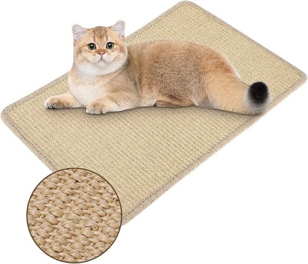 SinLaw Kratzmatte Katze Kratzmatte, natürliche Sisal Kratzmatte, Möbel Fußmatte, (1-tlg), Umweltfreundlich und natürlich, Rutschfeste Unterseite