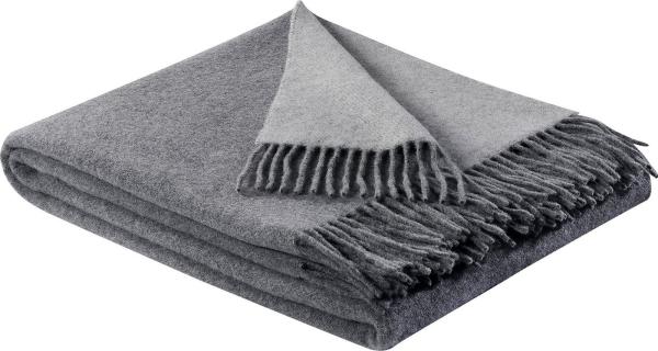 Biederlack 'Warm Shades' Kaschmirplaid, Wolle / Kaschmir grau / silber, 150x200 cm