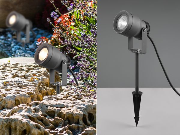 LED Gartenstrahler MAREB schwenkbar mit Erdspieß & 5m Anschlußkabel