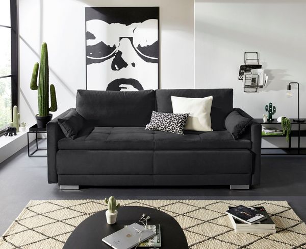 INOSIGN Schlafsofa Berlin, mit Boxspringaufbau, Bettfunktion & Bettkasten, Dauerschlafsofa
